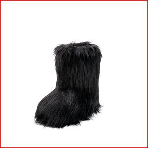 Women's Faux Fur Suede Snow Boots Plush Warm Mid-Calf Winter Shoes